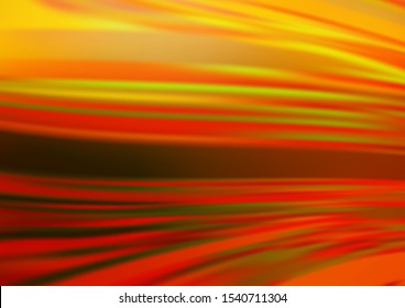 Dark Yellow, Orange vector blurred shine abstract template. A vague abstract illustration with gradient. Brand new design for your business.