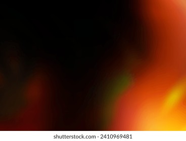 Dark Yellow, Orange vector blurred background. A vague abstract illustration with gradient. Brand new design for your business.