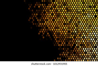 Dark Yellow, Orange vector blurry rectangular background. Geometric background in square style with gradient. The pattern can be used for brand-new background.