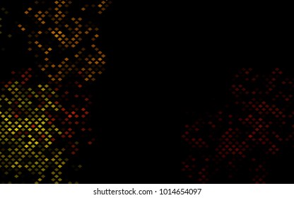 Dark Yellow, Orange vector blurry rectangular background. Geometric background in square style with gradient. The pattern can be used for brand-new background.