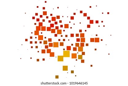 Dark Yellow, Orange vector blurry rectangular background. Geometric background in square style with gradient. The pattern can be used for brand-new background.