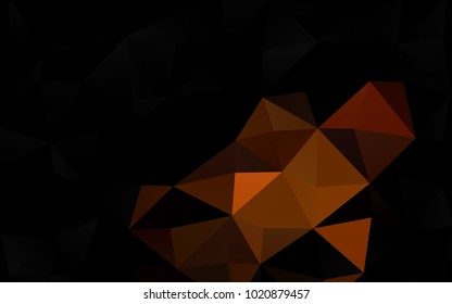 Dark Yellow, Orange vector blurry triangle pattern. A vague abstract illustration with gradient. A completely new template for your business design.