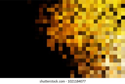 Dark Yellow, Orange vector blurry rectangular background. Geometric background in square style with gradient. The pattern can be used for brand-new background.