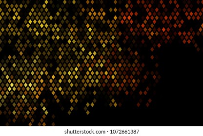 Dark Yellow, Orange vector blurry rectangular background. Geometric background in square style with gradient. The pattern can be used for brand-new background.