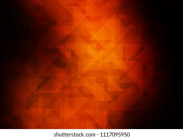 Dark Yellow, Orange vector blurry hexagon texture. An elegant bright illustration with gradient. A new texture for your design.