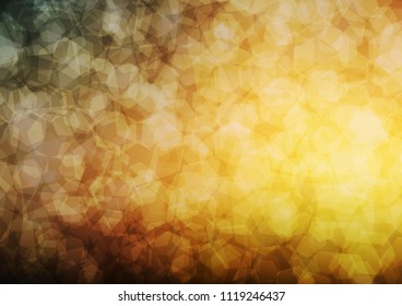 Dark Yellow, Orange vector blurry hexagon template. Colorful abstract illustration with gradient. The best hexagonal design for your business.