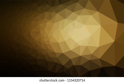 Dark Yellow, Orange vector blurry hexagon template. Shining colored illustration in a Brand new style. Brand new design for your business.