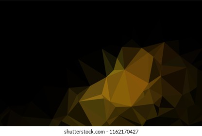 Dark Yellow, Orange vector blurry hexagon template. Creative illustration in halftone style with gradient. A completely new template for your business design.