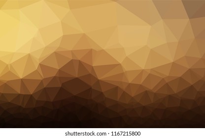 Dark Yellow, Orange vector blurry hexagon template. Creative geometric illustration in Origami style with gradient. Triangular pattern for your business design.
