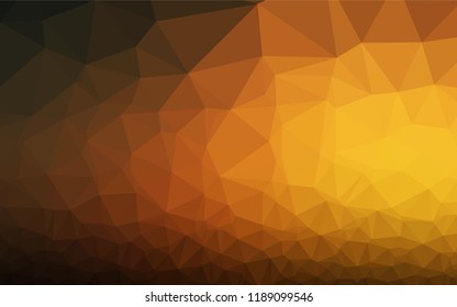 Dark Yellow, Orange vector blurry hexagon pattern. A completely new color illustration in a vague style. The best triangular design for your business.