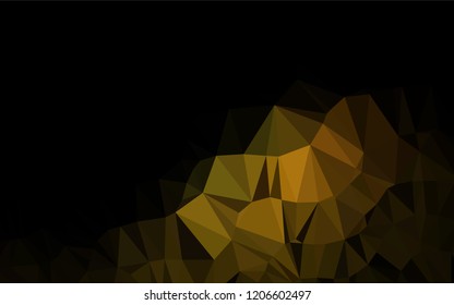 Dark Yellow, Orange vector blurry hexagon pattern. Brand new colored illustration in blurry style with gradient. A completely new template for your business design.
