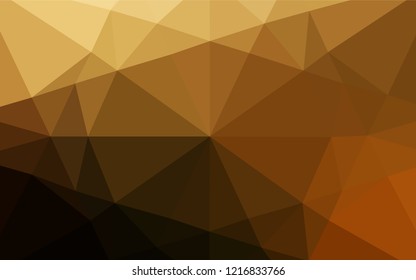 Dark Yellow, Orange vector blurry hexagon texture. Shining colored illustration in a Brand new style. A new texture for your design.