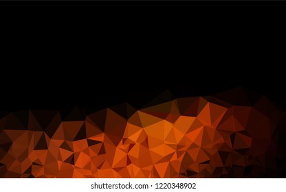 Dark Yellow, Orange vector blurry hexagon texture. Modern geometrical abstract illustration with gradient. The textured pattern can be used for background.