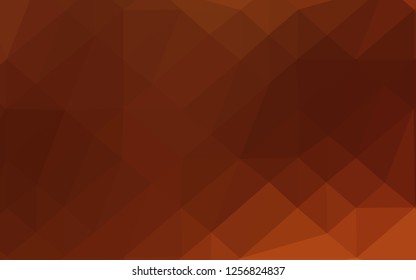 Dark Yellow, Orange vector blurry triangle pattern. A vague abstract illustration with gradient. New texture for your design.