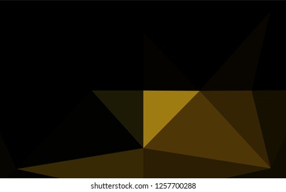 Dark Yellow, Orange vector blurry hexagon pattern. Creative illustration in halftone style with gradient. The best triangular design for your business.
