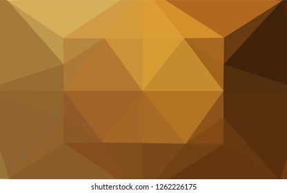 Dark Yellow, Orange vector blurry hexagon texture. A completely new color illustration in a vague style. Brand new style for your business design.
