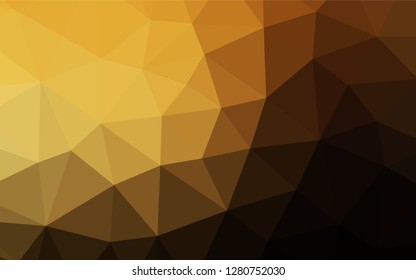 Dark Yellow, Orange vector blurry hexagon template. An elegant bright illustration with gradient. A new texture for your design.