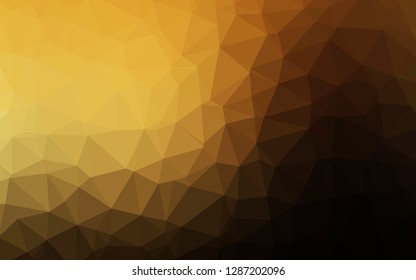Dark Yellow, Orange vector blurry triangle template. Colorful abstract illustration with gradient. Brand new design for your business.