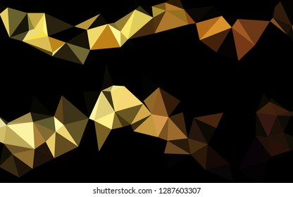 Dark Yellow, Orange vector blurry triangle template. A sample with polygonal shapes. Brand new design for your business.