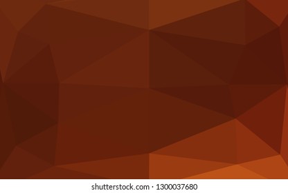 Dark Yellow, Orange vector blurry triangle template. Colorful illustration in Origami style with gradient.  The best triangular design for your business.