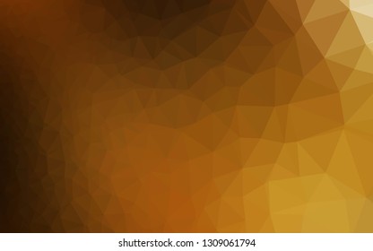 Dark Yellow, Orange vector blurry triangle texture. Colorful illustration in Origami style with gradient.  Brand new design for your business.