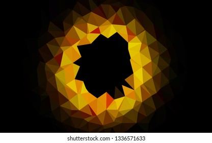 Dark Yellow, Orange vector blurry triangle template. Colorful abstract illustration with gradient. Completely new design for your business.