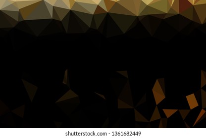 Dark Yellow, Orange vector blurry triangle template. Creative illustration in halftone style with gradient. Template for your brand book.