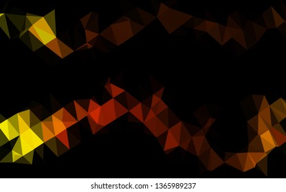 Dark Yellow, Orange vector blurry triangle texture. Modern geometrical abstract illustration with gradient. Template for your brand book.