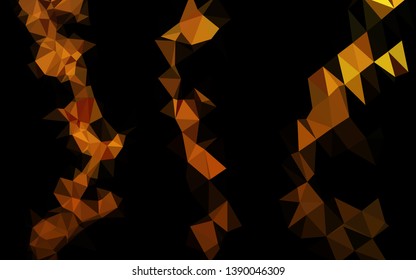 Dark Yellow, Orange vector blurry triangle pattern. Glitter abstract illustration with an elegant design. The best triangular design for your business.