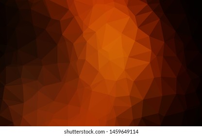 Dark Yellow, Orange vector blurry triangle pattern. A completely new color illustration in a vague style. Triangular pattern for your business design.