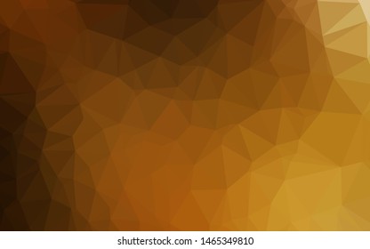 Dark Yellow, Orange vector blurry triangle texture. Colorful illustration in Origami style with gradient.  The best triangular design for your business.
