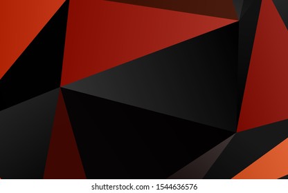 Dark Yellow, Orange vector blurry triangle texture. Geometric illustration in Origami style with gradient. Elegant pattern for a brand book.