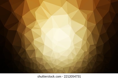 Dark Yellow, Orange vector blurry triangle pattern. Colorful abstract illustration with gradient. Template for your brand book.