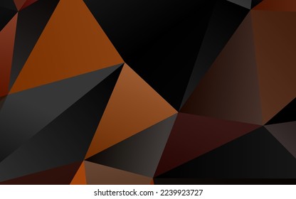 Dark Yellow, Orange vector blurry triangle pattern. Colorful illustration in abstract style with gradient. Completely new template for your business design.