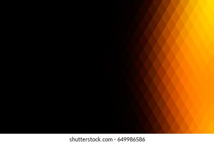 Dark Yellow, Orange vector blurry rectangular background. Geometric background in square style with gradient. The pattern can be used for brand-new background.