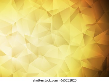 Dark Yellow, Orange vector blurry triangle background. Colorful abstract illustration with gradient. A completely new template for your business design.