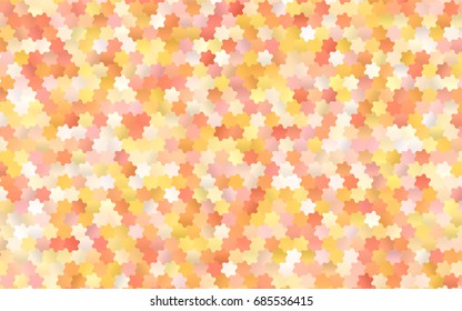 Dark Yellow, Orange vector blurry hexagon background design. Geometric background in Origami style with gradient. 