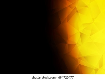 Dark Yellow, Orange vector blurry triangle template. Creative illustration in halftone style with gradient. A completely new template for your business design.