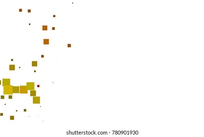 Dark Yellow, Orange vector blurry rectangular background. Geometric background in square style with gradient. The pattern can be used for brand-new background.