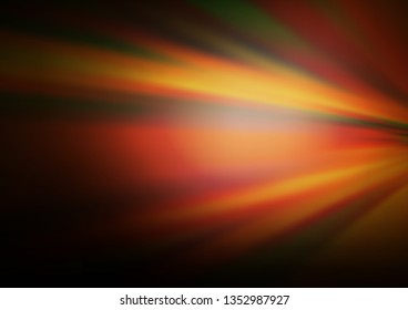 Dark Yellow, Orange vector bokeh pattern. Creative illustration in halftone style with gradient. The blurred design can be used for your web site.