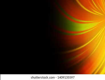 Dark Yellow, Orange vector bokeh pattern. Modern geometrical abstract illustration with gradient. The elegant pattern for brand book.