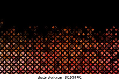 Dark Yellow, Orange vector  cover with spots. Modern abstract illustration with colorful water drops. The pattern can be used for ads, leaflets of liquid.