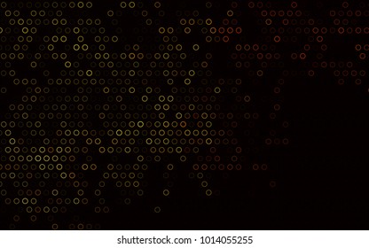 Dark Yellow, Orange vector  cover with spots. Glitter abstract illustration with blurred drops of rain. The pattern can be used for beautiful websites.