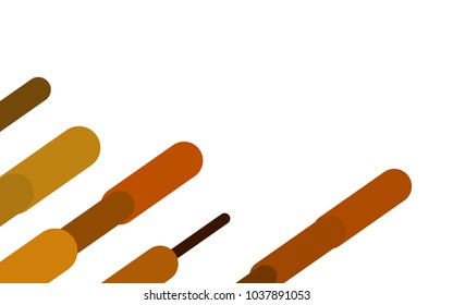 Dark Yellow, Orange vector cover with rounded stripes. Decorative shining illustration with lines on abstract template. Smart design for your business advert.