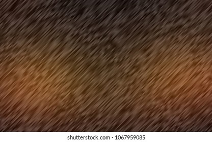 Dark Yellow, Orange vector cover with long lines. Shining colored illustration with narrow lines. The pattern can be used for busines ad, booklets, leaflets