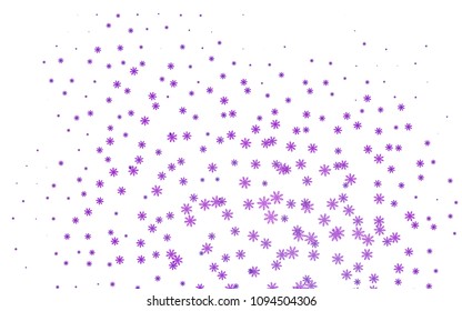 Dark Yellow, Orange vector cover with beautiful snowflakes. Decorative shining illustration with snow on abstract template. The pattern can be used for new year ad, booklets.