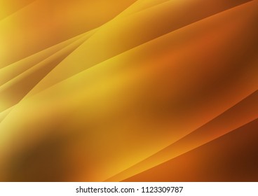 Dark Yellow, Orange vector cover with long lines. Lines on blurred abstract background with gradient. Smart design for your business advert.