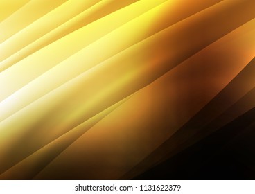 Dark Yellow, Orange vector cover with long lines. Shining colored illustration with narrow lines. The pattern can be used for websites.