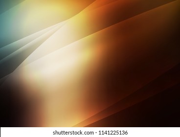 Dark Yellow, Orange vector cover with long lines. Lines on blurred abstract background with gradient. The pattern can be used for busines ad, booklets, leaflets