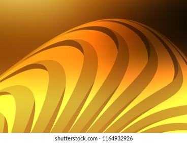 Dark Yellow, Orange vector cover with long lines. Decorative shining illustration with lines on abstract template. Smart design for your business advert.